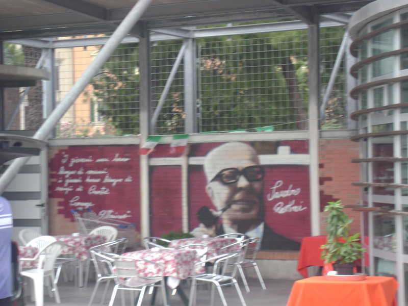 Ancona - A nice murales in a local bar remembering our President Sandro Pertini.
